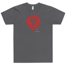 Load image into Gallery viewer, Get into beast mode with this comfortable cotton and bold red lion design tee. Available in black, white, navy, heather grey, asphalt, and red.
