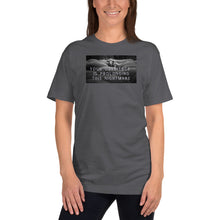 Load image into Gallery viewer, “Your Obedience Is Prolonging This Nightmare” combines with black and white herd to let the sheeple know exactly how you feel in this soft, comfortable tee. Available in black, white, navy, asphalt, and red. 

