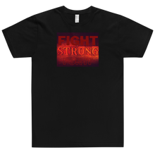 Load image into Gallery viewer, Soft, comfortable &quot;Fight Strong For It&quot; fitted tee for those of us who never say quit. Available in black, cranberry, navy, and asphalt. 
