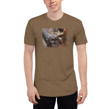 Load image into Gallery viewer, &quot;Fearless&quot; layered lion &amp; weapon track shirt is the perfect choice for all patriots who are unafraid to stand for their rights. Available in athletic grey, tri-black, tri-cranberry, and tri-coffee.

